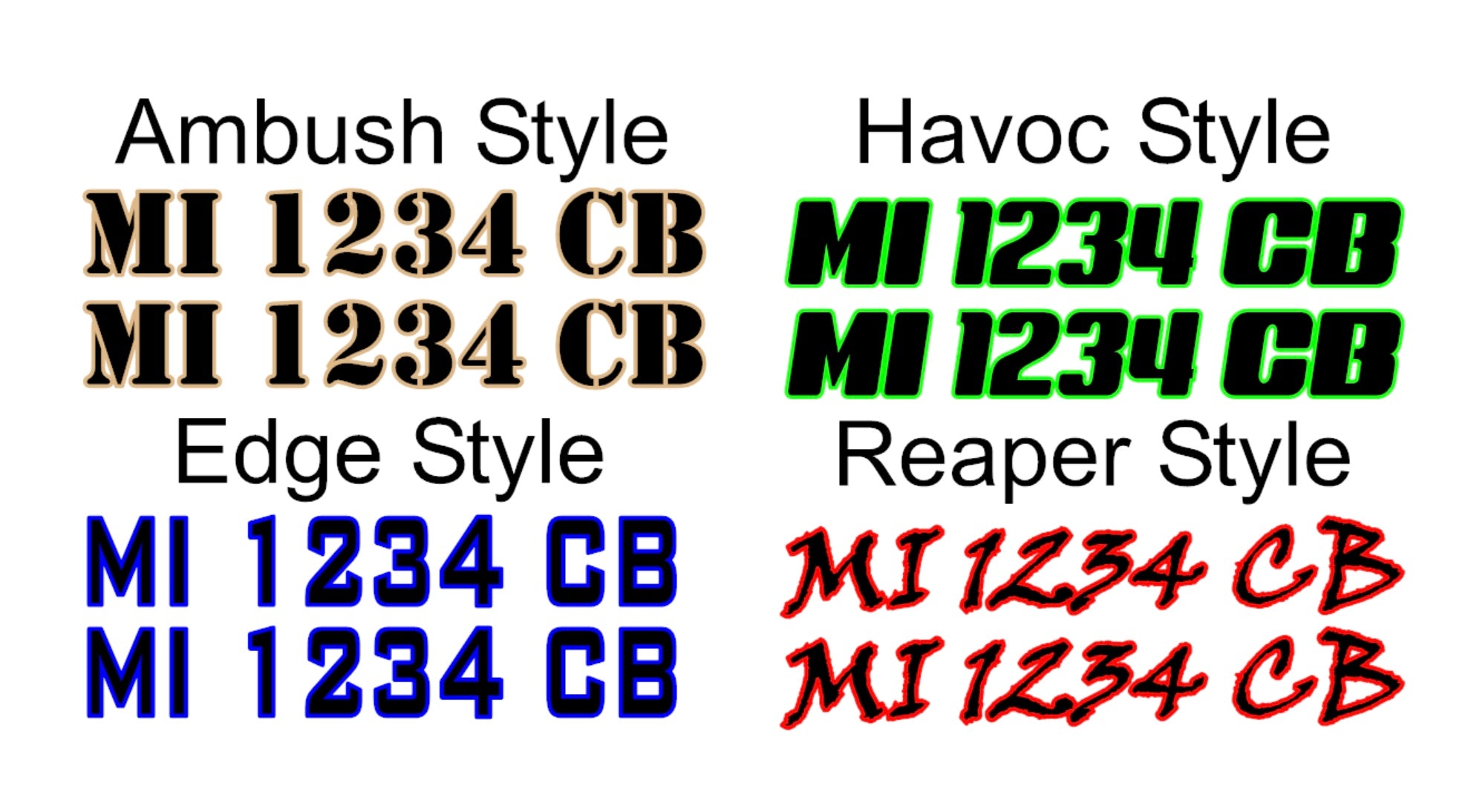 Registration Decal Registration Decal Set – Circle S Machine