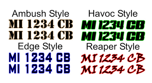 Registration Decal Set